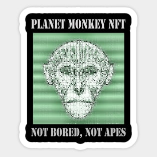 On Planet Monkey nft Collection Not Bored Apes Sticker